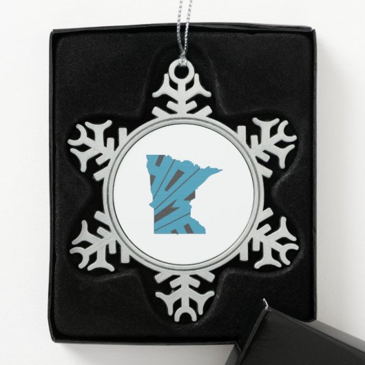 ミネソタホーム スノーフレークピューターオーナメント (ボックス)