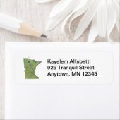 ミネソタマップ差出人住所ラベル ラベル (インサイチュ)