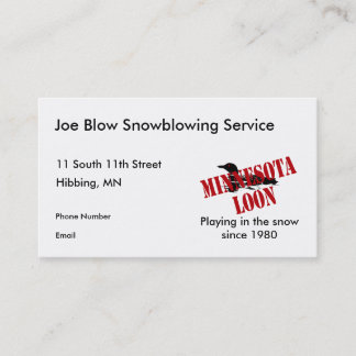 ミネソタルーンビジネスカード 予約カード