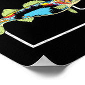 ミネソタワレー魚釣り淡水漁師ワル ポスター (角)