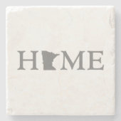 ミネソタンホームミネソタ形の文字ワードアート ストーンコースター (正面)