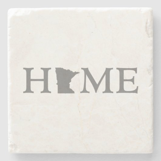 ミネソタンホームミネソタ形の文字ワードアート ストーンコースター (正面)