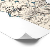 ミネソタヴィンテージ写真の地図 ポスター (角)