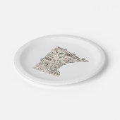 ミネソタヴィンテージ写真マップ紙パーティープレート ペーパープレート (アングル)