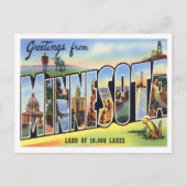 ミネソタヴィンテージ大文字葉書 ポストカード (正面)
