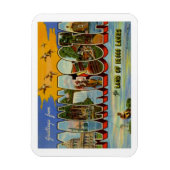 ミネソタヴィンテージ旅行 マグネット (縦)