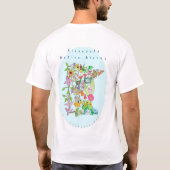 ミネソタ先住民開花Tシャツフラワーキノコ Tシャツ (裏面)