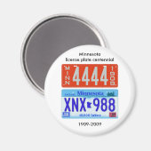 ミネソタ免許プレート100年 マグネット (正面/裏面)