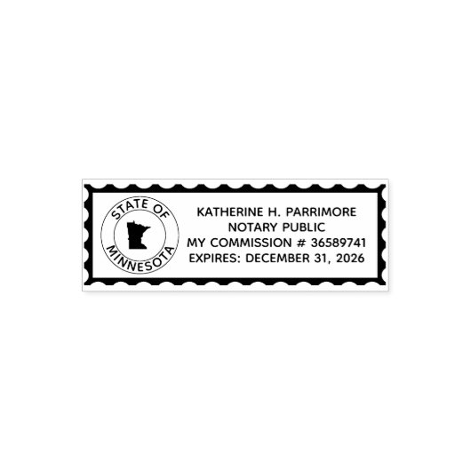 ミネソタ公証人公立自墨加工ゴム印 セルフインキングスタンプ (デザイン)
