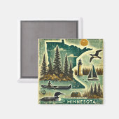 ミネソタ動揺してグランジ州 マグネット (正面/裏面)