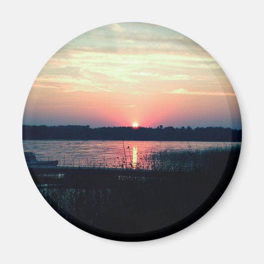 ミネソタ北部の夕日 マグネット (正面)