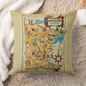 ミネソタ図解入りの、写真付きのマップ装飾用クッション クッション (ブランケット)