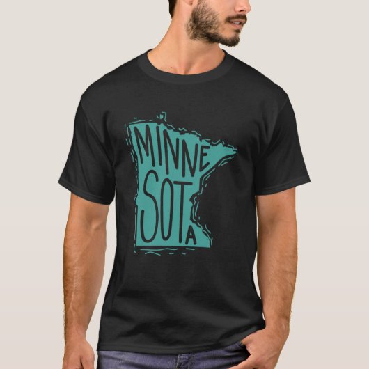 ミネソタ地図と旅行に出かけよう。 Tシャツ (正面)