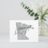 ミネソタ型ヴィンテージグレータイポグラフィ名 ポストカード (スタンド正面)