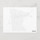 ミネソタ型ヴィンテージグレータイポグラフィ名 ポストカード (裏面)