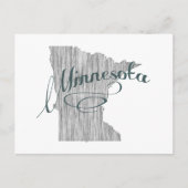 ミネソタ型ヴィンテージグレータイポグラフィ名 ポストカード (正面)
