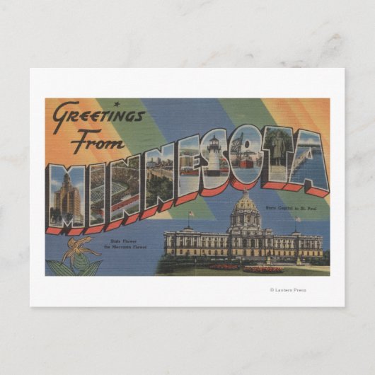 ミネソタ大文字場面ミネソタ ポストカード (正面)