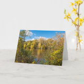 ミネソタ川沿いの紅葉 カード (黄色い花)