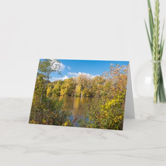 ミネソタ川沿いの紅葉 カード (正面)