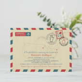 ミネソタ州とニューヨークの航空郵便 | ブライダルシャワー 招待状 (スタンド正面)