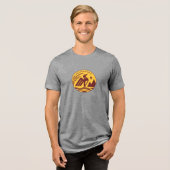ミネソタ州のゴファーズカラーの州のシール トライブレンドＴシャツ (正面全面)