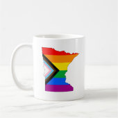 ミネソタ州のプライドLGBTQプログレスプライド コーヒーマグカップ (左)