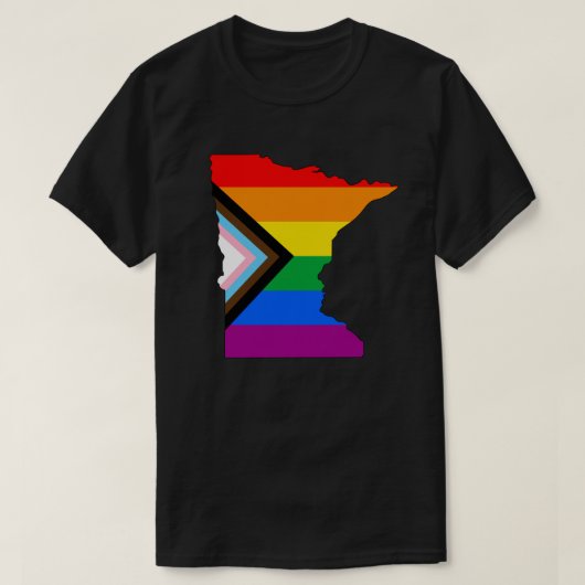 ミネソタ州のプライドLGBTQプログレスプライド Tシャツ (デザイン正面)