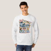 ミネソタ州のレトロコラージュTシャツ - You Betcha Tシャツ (正面フル)