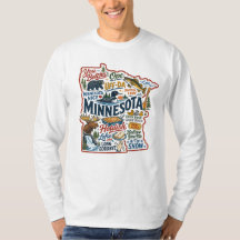 ミネソタ州のレトロコラージュTシャツ - You Betcha