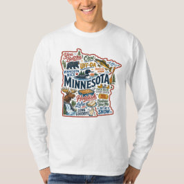 ミネソタ州のレトロコラージュTシャツ - You Betcha Tシャツ
