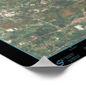 ミネソタ州のヴェルミリオン湖の衛星ポスター ポスター (角)