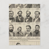 ミネソタ州の初期入植者と農家のポートレート ポストカード (正面)