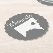 ミネソタ州の地図ラブホーム ペーパーコースター (アングル)