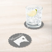 ミネソタ州の地図ラブホーム ペーパーコースター (インサイチュ)