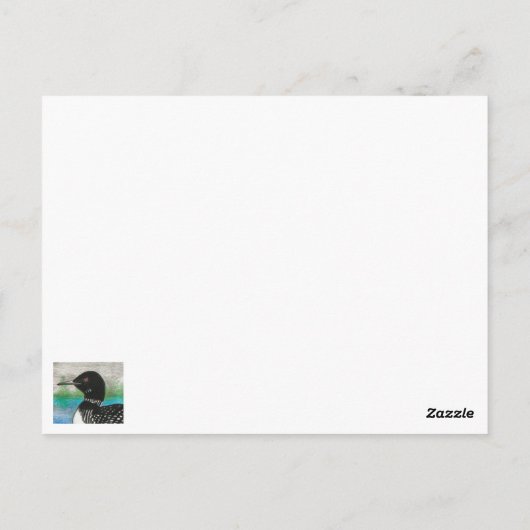 ミネソタ州の州鳥、コオリウグイからクリスマスのご挨拶 ポストカード (裏面)