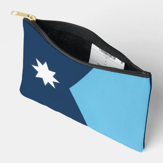 ミネソタ州の新しい州旗を誇りに思う アクセサリーポーチ (見開き)