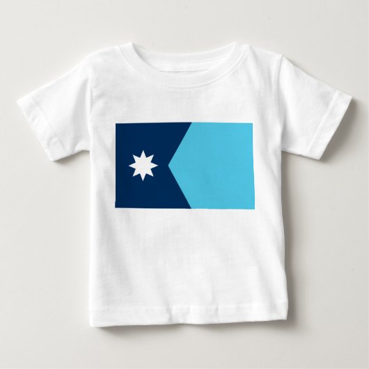 ミネソタ州の旗のベビーTシャツ ベビーTシャツ (正面)