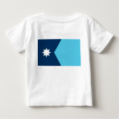 ミネソタ州の旗のベビーTシャツ ベビーTシャツ (裏面)