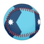 ミネソタ州の旗をあしらった愛国的な野球ボール 野球ボール (正面左)