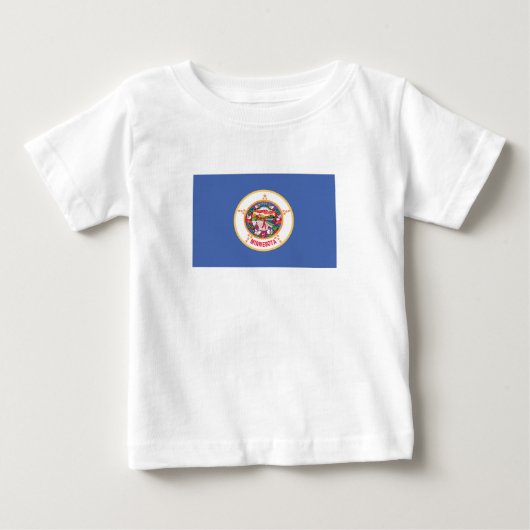 ミネソタ州の旗 ベビーTシャツ (正面)