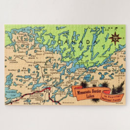 ミネソタ州の湖 20x30 地図ジグソーパズル ジグソーパズル