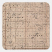 ミネソタ州アノカ郡の地図 スクエアシール (正面)