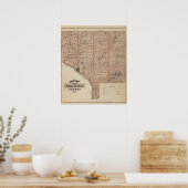 ミネソタ州アノカ郡の地図 ポスター (キッチン)