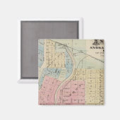 ミネソタ州アノカ郡アノカの地図 マグネット (正面/裏面)