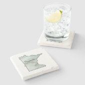 ミネソタ州イラストレーション ストーンコースター (横)