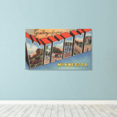 ミネソタ州ウィノーナ – ラージ・レター・シーン キャンバスプリント (インサイチュ (ウッドフロア))