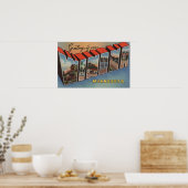 ミネソタ州ウィノーナ – ラージ・レター・シーン ポスター (キッチン)