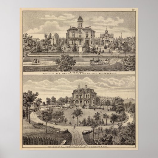 ミネソタ州エバーグリーンとギルフォードプレイス ポスター (正面)