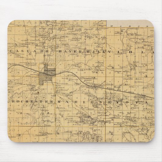 ミネソタ州オルムステッド郡の地図 マウスパッド (正面)