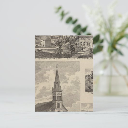 ミネソタ州カレドニアにある聖ペテロ教会 ポストカード (スタンド正面)